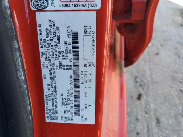 3FADP4EJ0FM201009 - 2015 FORD FIESTA SE Қызыл фото 12