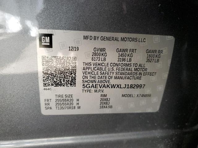 5GAEVAKWXLJ182997 - 2020 BUICK ENCLAVE ESSENCE 灰色 照片 13