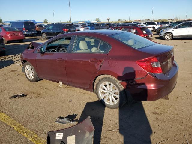 19XFB2F96CE026958 - 2012 HONDA CIVIC EXL Бордовый фото 2