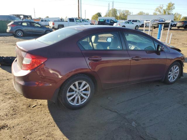 19XFB2F96CE026958 - 2012 HONDA CIVIC EXL Бордовый фото 3