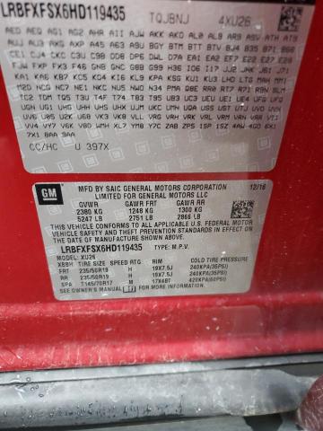 LRBFXFSX6HD119435 - 2017 BUICK ENVISION PREMIUM II Qırmızı foto 13