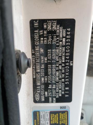 5XYKUDA24BG033844 - 2011 KIA SORENTO EX Ağ foto 13