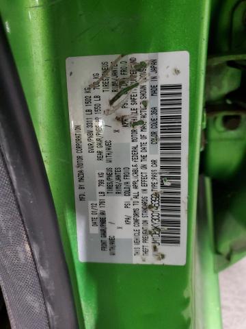 JM1DE1KY3C0146392 - 2012 MAZDA MAZDA2 GREEN photo 12