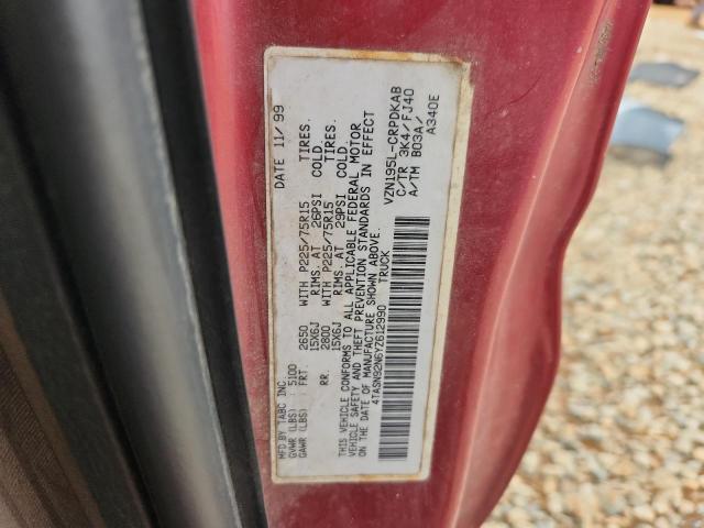 4TASN92N6YZ612990 - 2000 TOYOTA TACOMA XTRACAB PRERUNNER RED photo 12