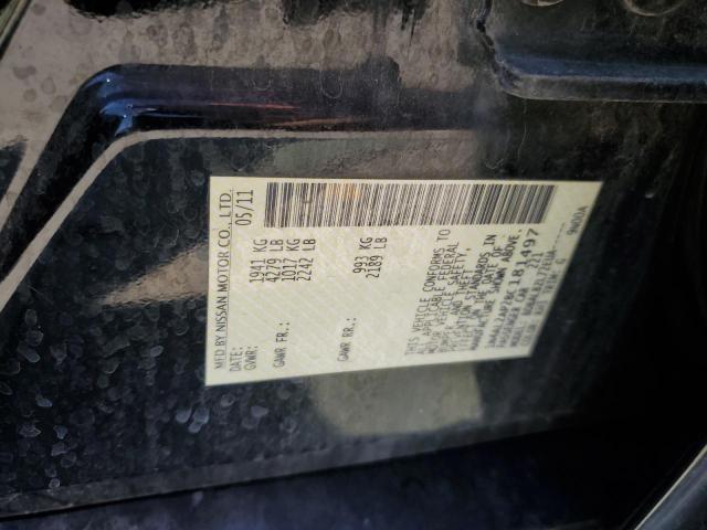 1N4AL2AP2BC181497 - 2011 NISSAN ALTIMA BASE Սև լուսանկար 12