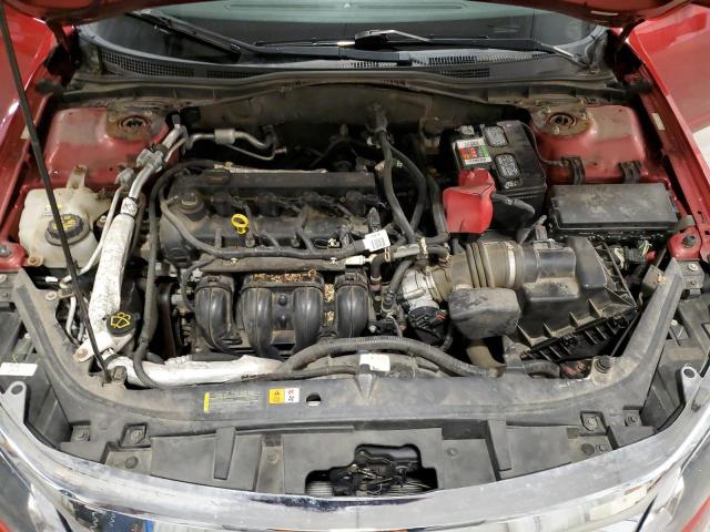 3FAHP0HA4BR144235 - 2011 FORD FUSION SE RED photo 11