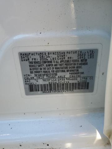 3N1AB7AP3GY319799 - 2016 NISS SENTRA S Weiß Foto 12