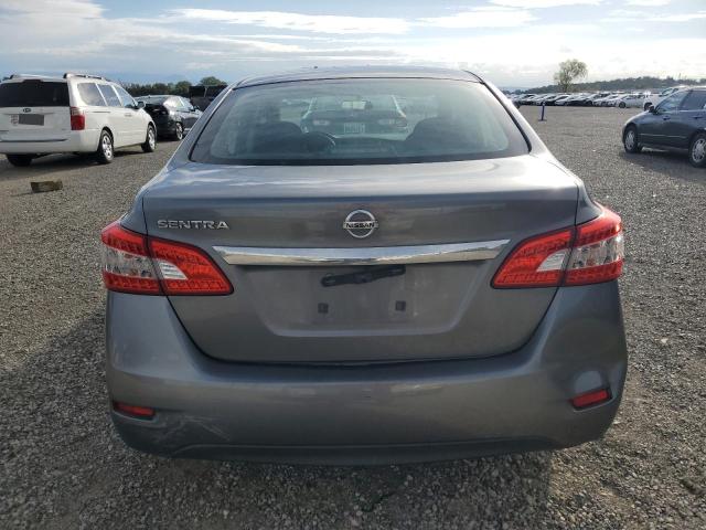 3N1AB7AP6FY221719 - 2015 NISSAN SENTRA S GRAY photo 6