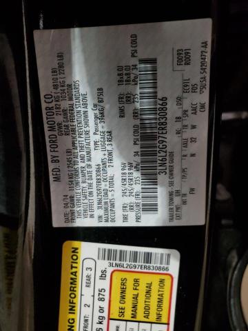 3LN6L2G97ER830866 - 2014 LINCOLN MKZ 黑色 照片 12