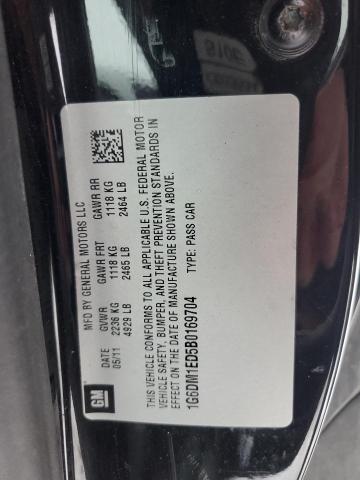 1G6DM1ED5B0169704 - 2011 CADILLAC CTS PERFORMANCE COLLECTION Черный фото 12