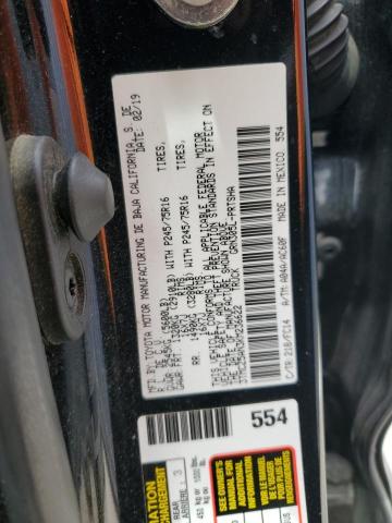 3TMCZ5AN3KM236622 - 2019 TOYOTA TACOMA DOUBLE CAB BLUE photo 12