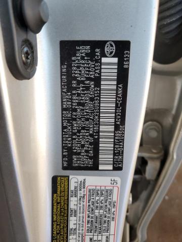 4T1BE30K25U963152 - 2005 TOYOTA CAMRY LE SILVER photo 13