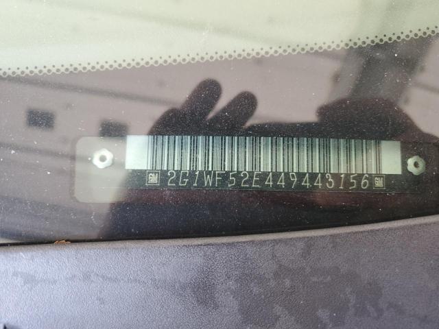 2G1WF52E449443156 - 2004 CHEVROLET IMPALA PURPLE photo 12