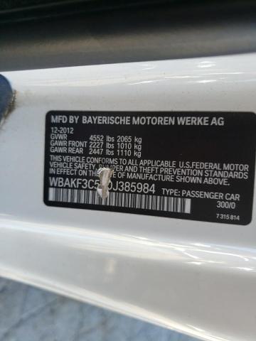 WBAKF3C5XDJ385984 - 2013 BMW 328 XI WHITE photo 13