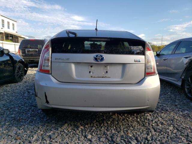 JTDKN3DU3C5474654 - 2012 TOYOTA PRIUS SILVER photo 6