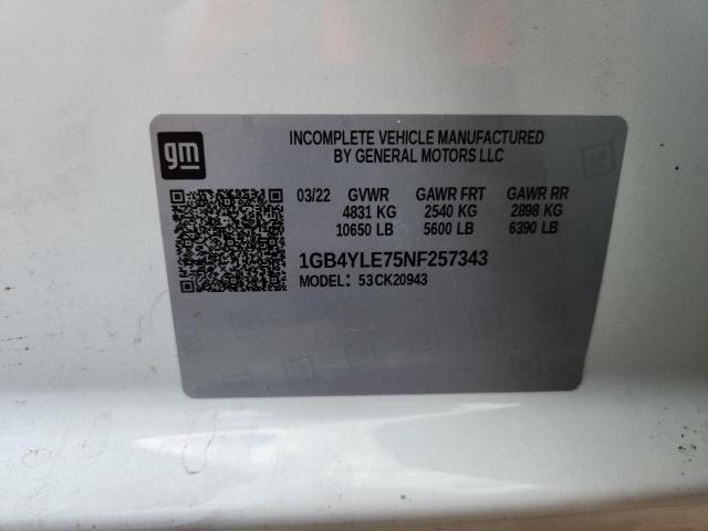 1GB4YLE75NF257343 - 2022 CHEVROLET SILVERADO K2500 HEAVY DUTY WHITE photo 12