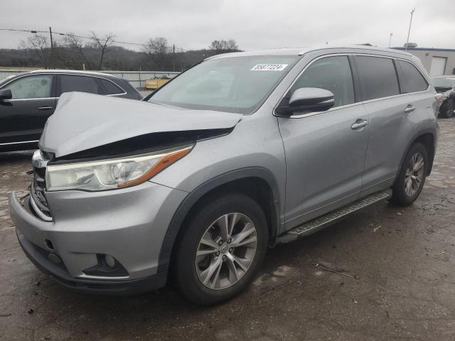 5TDKKRFH6FS052341 - 2015 TOYOTA HIGHLANDER XLE SILVER photo 1