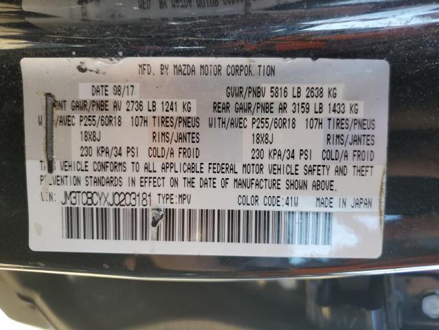 JM3TCBCYXJ0203181 - 2018 MAZDA CX-9 TOURING BLACK photo 12