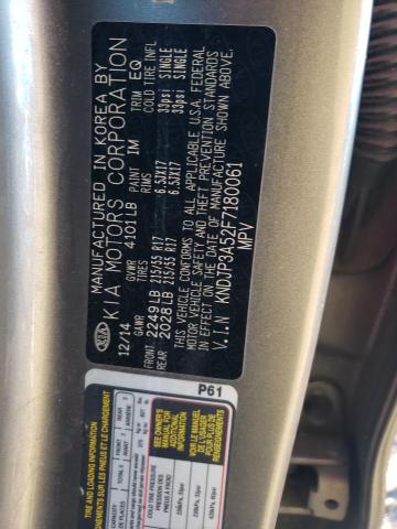 KNDJP3A52F7180061 - 2015 KIA SOUL + SILVER photo 13