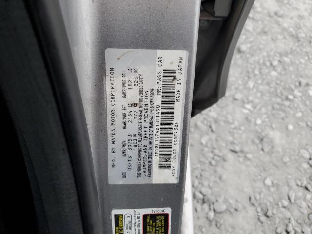 JM1BL1V74D1811490 - 2013 MAZDA 3 I SILVER photo 12