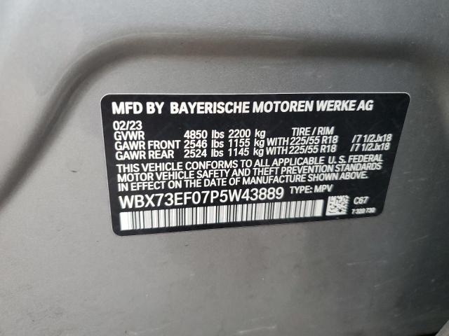 WBX73EF07P5W43889 - 2023 BMW X1 XDRIVE28I SILVER photo 13