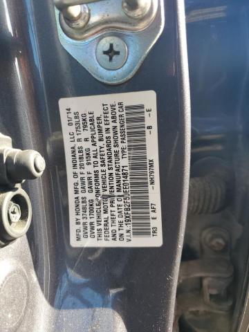 19XFB2F50EE014871 - 2014 HONDA CIVIC LX GRAY photo 12