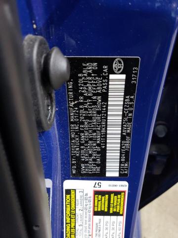 4T1T11BKXRU121442 - 2024 TOYOTA CAMRY SE NIGHT SHADE BLUE photo 12