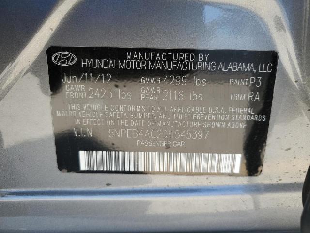 5NPEB4AC2DH545397 - 2013 HYUNDAI SONATA GLS Boz foto 12