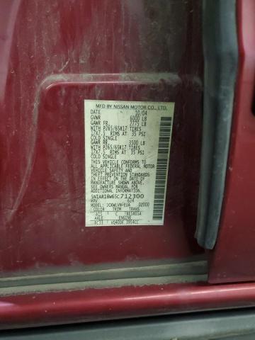 5N1AR18W65C712300 - 2005 NISSAN PATHFINDER LE MAROON photo 13