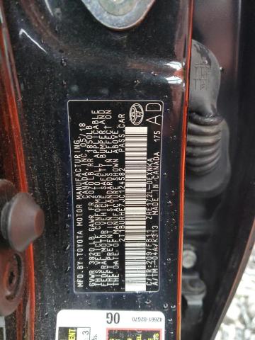 2T1BURHE7JC124582 - 2018 TOYOTA COROLLA L أسود صورة 12