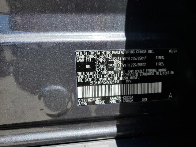 2T3H1RFV5RW326117 - 2024 TOYOTA RAV4 LE GRAY photo 14