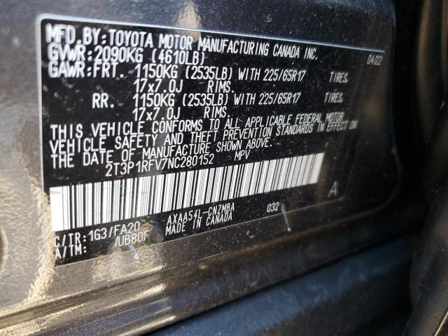 2T3P1RFV7NC280152 - 2022 TOYOTA RAV4 XLE Qəhvəyi foto 13