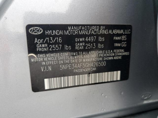 5NPE34AF5GH426500 - 2016 HYUNDAI SONATA SPORT Silber Foto 12