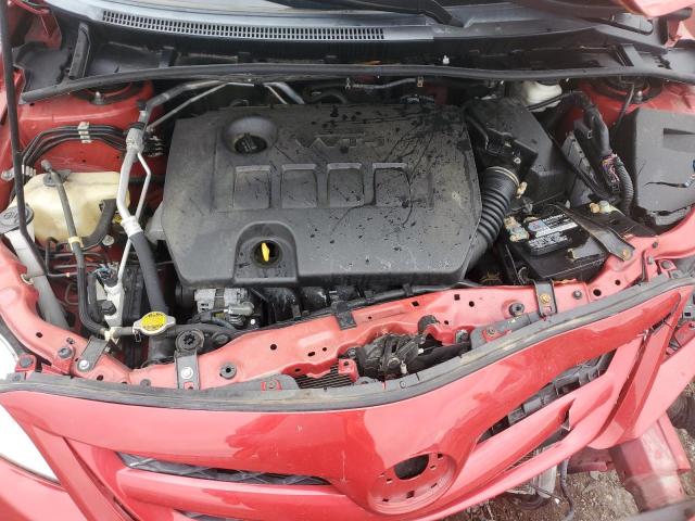 2T1BU4EE3CC887614 - 2012 TOYOTA COROLLA BASE Қызыл фото 11