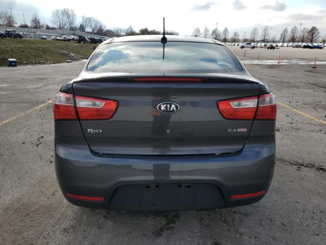 KNADN4A34D6165875 - 2013 KIA RIO EX GRAY photo 6