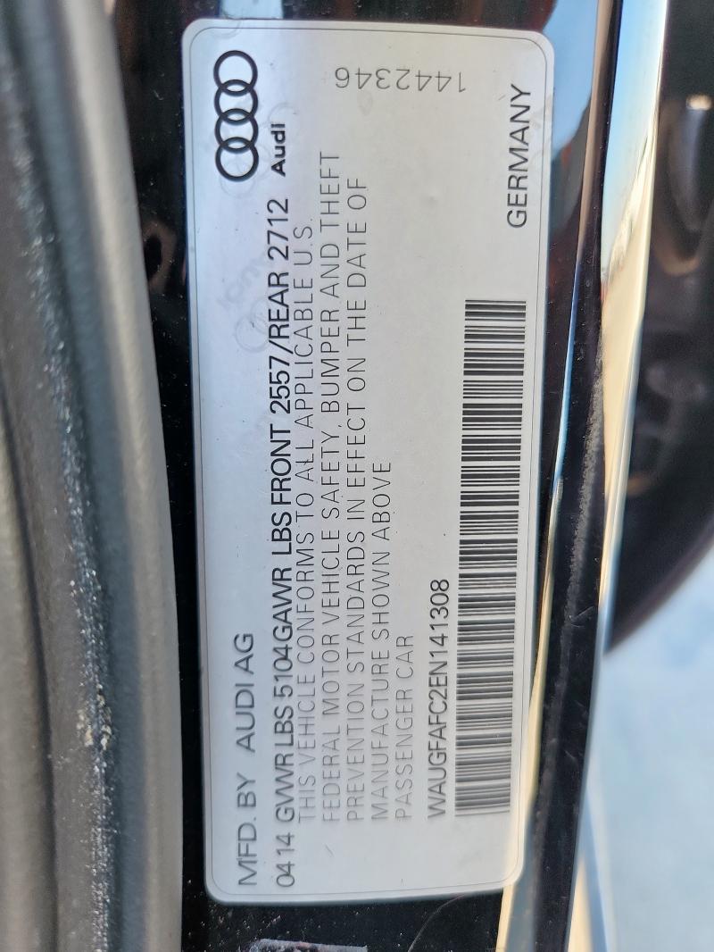 WAUGFAFC2EN141308 - 2014 AUDI A6 PREMIUM PLUS 黑色 照片 12