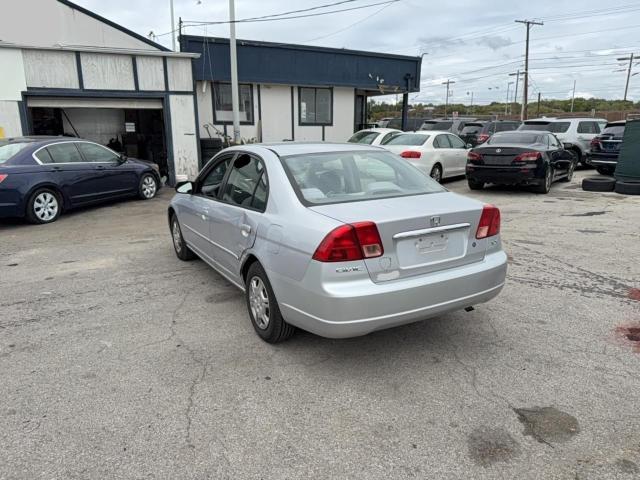 1HGES16552L026055 - 2002 HONDA CIVIC LX SILVER photo 3