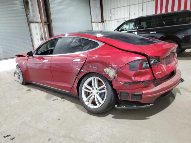 5YJSA1H19EFP47744 - 2014 TESLA MODEL S RED photo 2