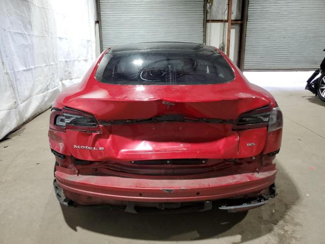 5YJSA1H19EFP47744 - 2014 TESLA MODEL S RED photo 6