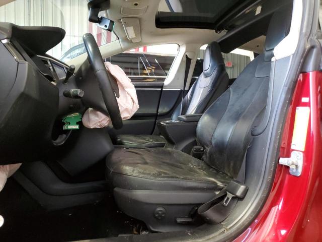 5YJSA1H19EFP47744 - 2014 TESLA MODEL S RED photo 7