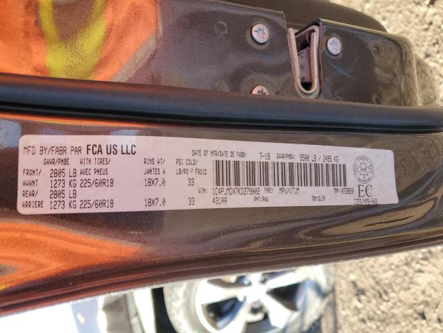 1C4PJMDX7KD279002 - 2019 JEEP CHEROKEE LIMITED Graphit Foto 13