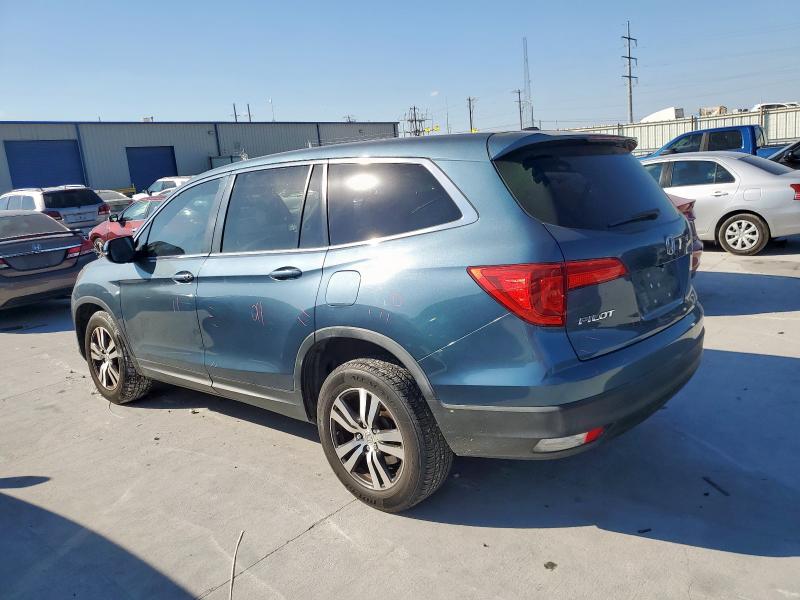 5FNYF5H51HB025548 - 2017 HONDA PILOT EXL BLUE photo 2