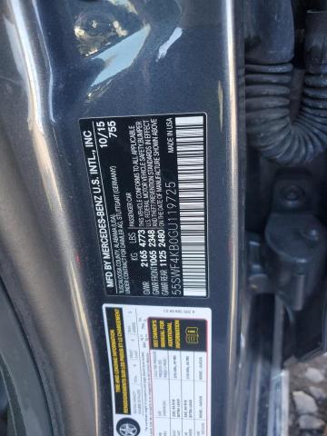 55SWF4KB0GU119725 - 2016 MERCEDES-BENZ C 300 4MATIC GRAY photo 12