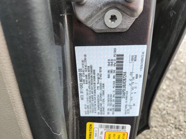 3FA6P0LU8JR287244 - 2018 FORD FUSION SE HYBRID Մոխրագույն լուսանկար 12