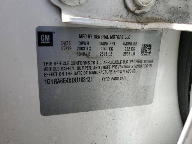 1G1RA6E4XDU103131 - 2013 CHEVROLET VOLT WHITE photo 12