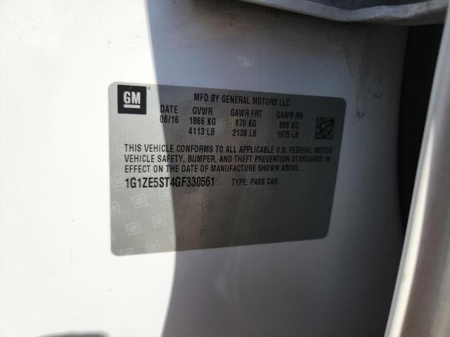 1G1ZE5ST4GF330561 - 2016 CHEVROLET MALIBU LT WHITE photo 13