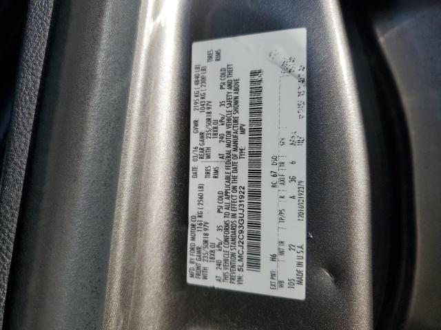 5LMCJ2C93GUJ31922 - 2016 LINCOLN MKC SELECT GRAY photo 12