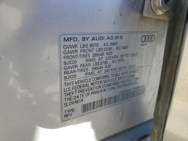 WA1VAAF71HD000827 - 2017 AUDI Q7 PRESTIGE 银色 照片 13