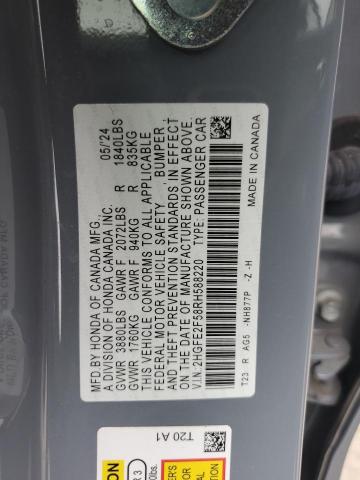 2HGFE2F58RH588220 - 2024 HONDA CIVIC SPORT Boz foto 12