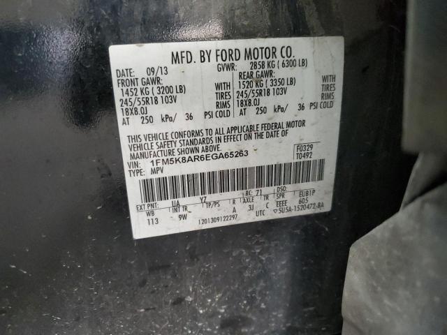 1FM5K8AR6EGA65263 - 2014 FORD EXPLORER POLICE INTERCEPTOR Schwarz Foto 13